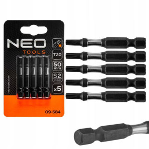 Bity Udarowe S2, 50 Mm T20 5 Szt Neo Tools 09-584