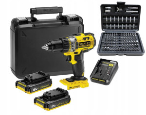 Stanley Fmc600d2 Wkrętarka 18v 2x2ah + 100 Bitów