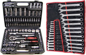 Zestaw 108 El Kluczy +klucze Płasko-oczkowe 25 Szt