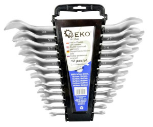 Klucze Płaskie Satynowane 12 El. 6-32 Mm Geko