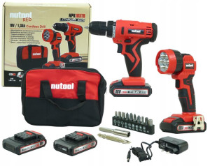 Wkrętarka + Latarka 18v Li-lon Nutool 2xaku +torba