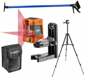 Laser Krzyżowy Neo 15m +tyczka Statyw Uchwyt +etui