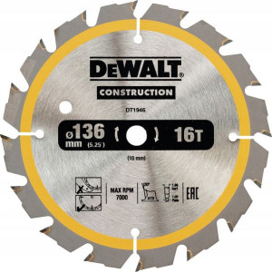 Dewalt Tarcza Do Pilarki Ręcznej 136x10mm 16t