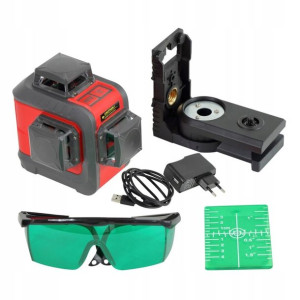 LASER krzyżowy PROLINE 3wiązki skos 3D 360 ZIELONY