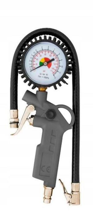Airpress Pistolet Do Pompowania Kół Manometr 12bar