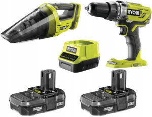 Ryobi Zestaw Odkurzacz + Wkrętarka 2x1,3ah One+