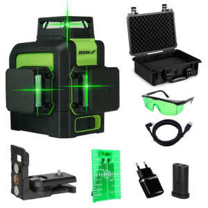 Laser Krzyżowy Dedra Mc0904 Skos 3d 360 Zielony