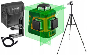 Neo 75-108 Laser Krzyżowy 360° 20m + Statyw
