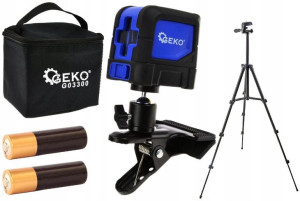 Poziomica Laser Krzyżowy 20m + Statyw +etui Uchwyt