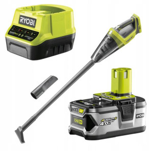 RYOBI ODKURZACZ akumulatorowy R18HVF + dysze + 4Ah