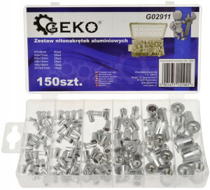 Zestaw Nitonakrętek Aluminiowych M3 - M10 150szt