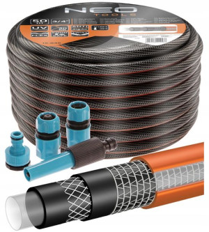 Neo Wąż Ogrodowy 6-warstw 30bar 3/4'' 50m Złączki