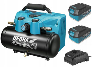 Kompresor Akumulatorowy 6l Dedra + 2x18v 5ah 7077v