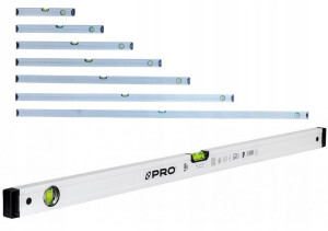 Zestaw Poziomnic 40-200cm Pro600 Plus Białe 7 Szt