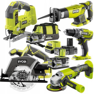 Ryobi Zestaw Combo 5 Narzędzi 18v 3xbateria +torba