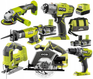 Ryobi Zestaw Narzędzi Combo Wkrętarka Klucz 2x5 2a
