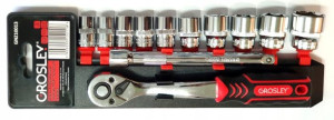 ZESTAW 12 cz. KLUCZY NASADOWYCH z grzechotką 3/8''