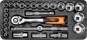 Klucze Nasadowe 1/2'' Zestaw 27 Sztuk 84-238 Neo
