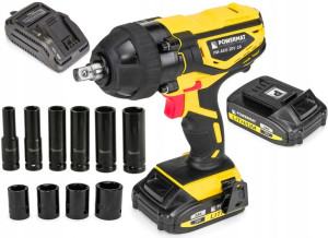 KLUCZ UDAROWY Akumulatorowy 450Nm 2Ah 20V + 10 NAS