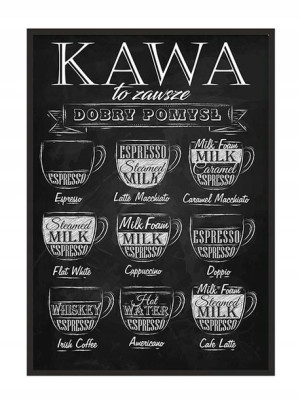Obraz Plakat W Ramie 33x43 Cm Kawa P778
