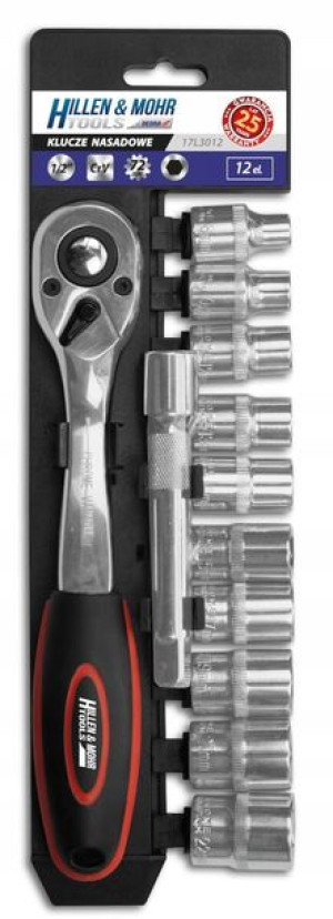 DEDRA 17L3012 ZESTAW GRZECHOTKA nasadki 1/2 12szt