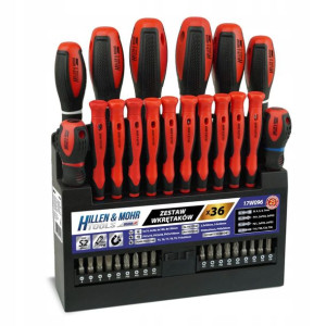 Dedra 17w096 Wkrętaki Bity Płaskie Ph Pz Torx 36el