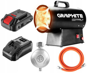 Graphite Nagrzewnica Gazowa Akumulatorowa 15kw 2ah