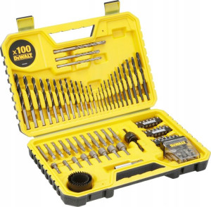 DEWALT ZESTAW WIERTEŁ bitów nasadek 100cz DT71563