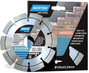NORTON TARCZA DIAMENTOWA 125mm beton cegła klinkie