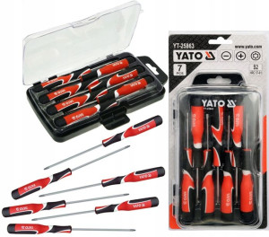 Yato Yt-25863 Wkrętaki Zestaw Płaskie Krzyżak Torx
