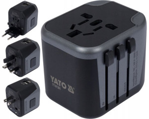 Adapter Przejściówka Z Ładowarką 2xusb Usa Uk Eu