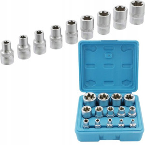 Zestaw Nasadek Torx Wewnetrzny E4 E24 14szt Torxy
