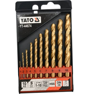 Yato Zestaw Wierteł Do Metalu Hss-tin 10szt 1-10mm