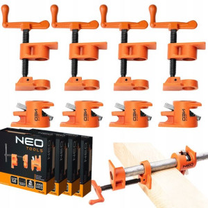 Neo 4-szt Ścisk Stolarski Rurowy Bezkońcowy 1/2''