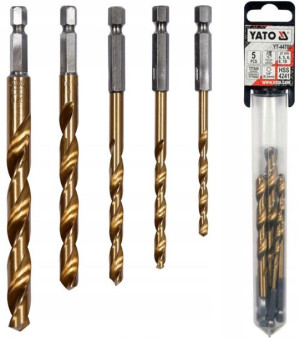 Yato Wierteł Metalu Tytan 4-10mm 5e Uchwyt Hex 1/4