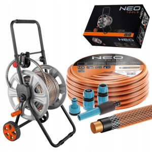 Neo Wózek Bęben + Wąż Ogrodowy 20m 3/4'' Zraszacz