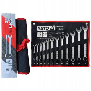 Yato Klucze Płasko-oczkowe 8-24 Zestaw 12x Yt-0362