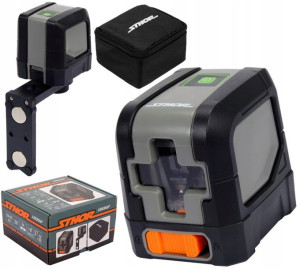 Sthor Poziomica Laser Krzyżowy Zielony +uchwyt 10m