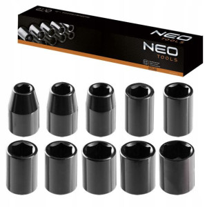Neo Zestaw Nasadki Udarowe 1/2'' 10-24 Mm 10 Szt.