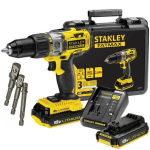 Wkrętarka Stanley Fmc625d2 2x2ah Udar + Adaptery