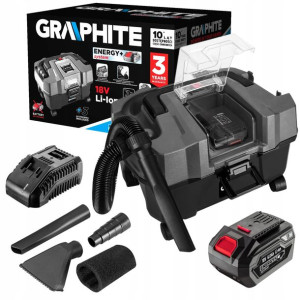 Graphite Odkurzacz Warsztatowy Energy+ 18v 10l 6ah