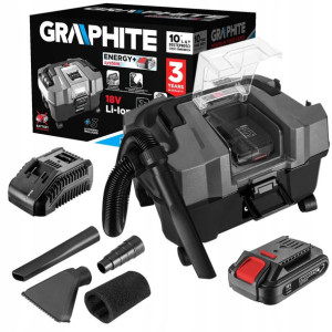 Graphite Odkurzacz Warsztatowy Energy+ 18v 10l 2ah