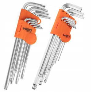 Neo Klucze Sześciokątne Imbus Hex Torx 18el Długie