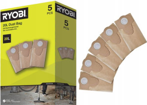 RYOBI WORKI DO ODKURZACZA papierowy 5szt. RAKWDV05