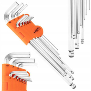 IMBUSY KLUCZE IMBUSOWE 9szt. z magnesem 09-525 NEO