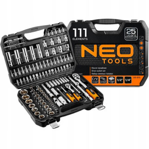 ZESTAW KLUCZE nasadowe NEO 111 el. 08-910 1/4 1/2