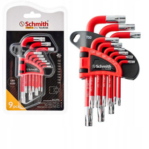 Schmith Zestaw Komplet Kluczy Krótkich Torx 9szt
