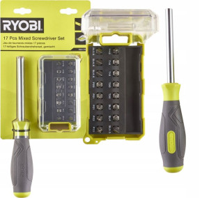ZESTAW ŚRUBOKRĘTÓW Wkrętaków Ryobi RSD17PCS 17el