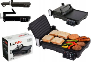 Grill Elektryczny 2000w Stołowy Rozkładany Lund