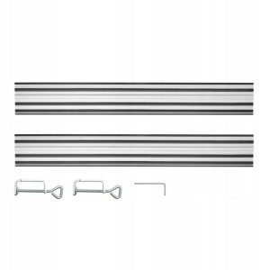 GRAPHITE SZYNY PROWADZĄCE 2x700mm łącznik +2 zaci